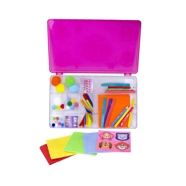 PAW Patrol Bastelset im Koffer – Kreativset für Kinder mit Filz, Pompons, Pfeifenputzer & Stickern